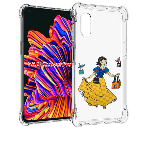 Чехол MyPads модная-принцесса женский для Samsung Galaxy Xcover Pro 1 задняя-панель-накладка-бампер