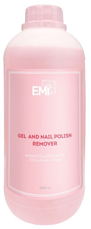 E.MI Жидкость для снятия гель-лака и лака / Gel and Nail Polish Remover 1000 мл