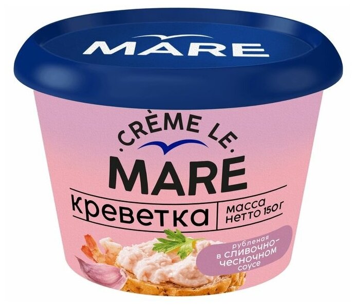 Креветка рубленая ваннамей Балтийский Берег Creme Le Mare в сливочно-чесночном соусе