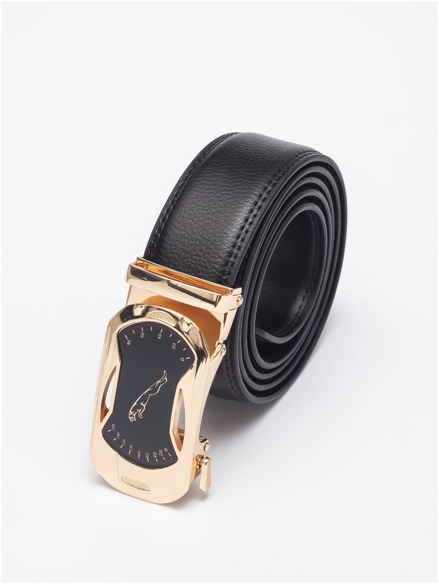 фото Ремень мужской эко-кожа черный для брюк/для джинс пряжка металл / подарок мужчине папе любимому парню /пояс220510592120