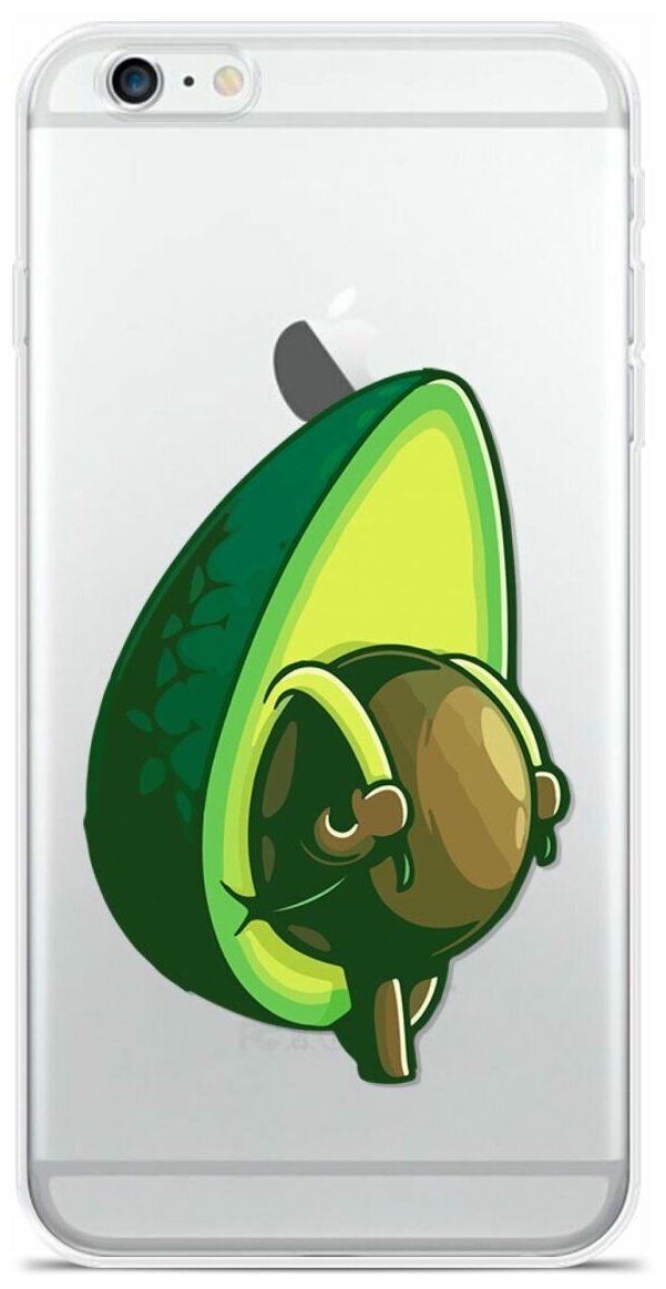 Силиконовый чехол на Apple iPhone 6 Plus Авокадо-рюкзак / для Эпл Айфон 6 Плюс