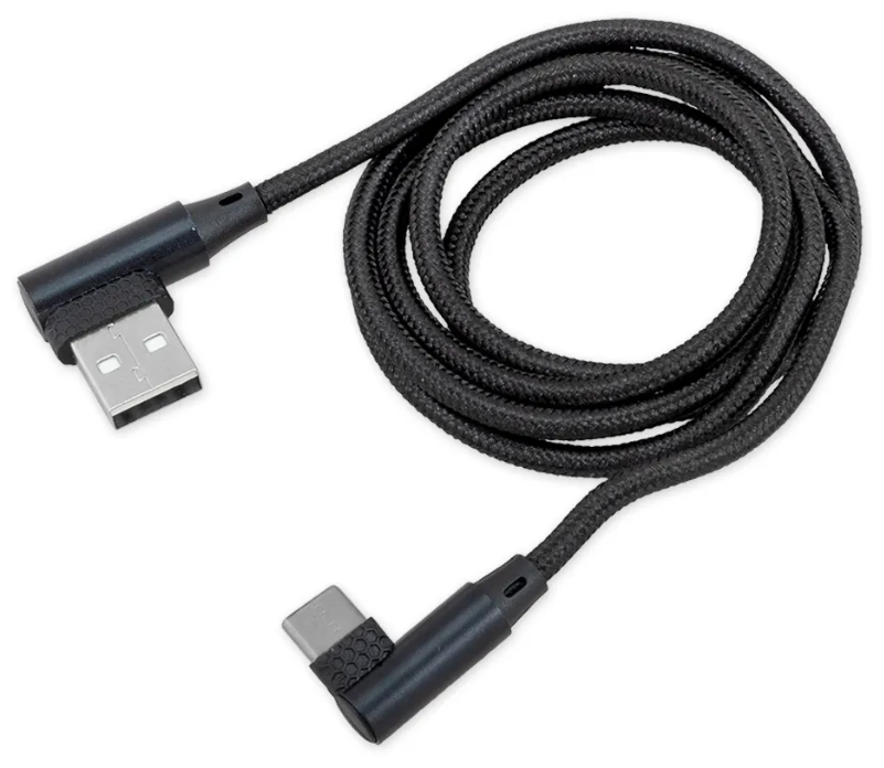 Дата-кабель зарядный USB/Type-C черный (угловой) 1м. ARNEZI A0605029