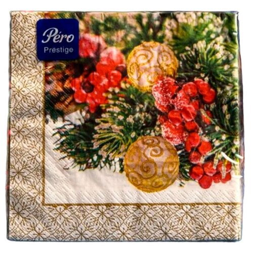 Салфетки Pero Prestige Еловая Свежесть 3 сл 33*33 см 20 шт