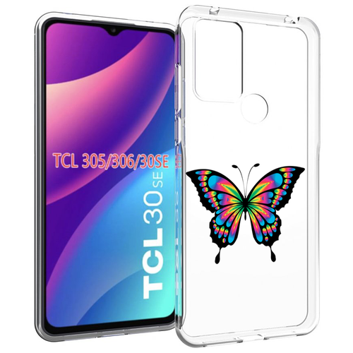 чехол mypads модник для tcl 30se tcl 305 tcl 306 tcl 30e задняя панель накладка бампер Чехол MyPads мини-бабочка для TCL 30SE / TCL 305 / TCL 306 / TCL 30E задняя-панель-накладка-бампер