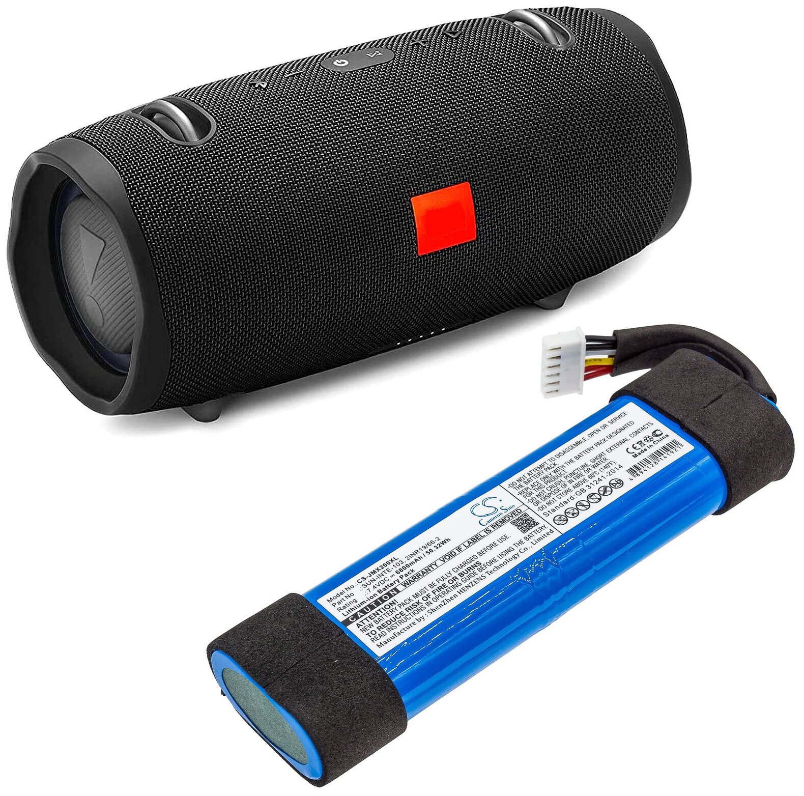 Аккумуляторная батарея CameronSino CS-JMX200XL для JBL Xtreme 2 74V 6800mAh 5032Wh