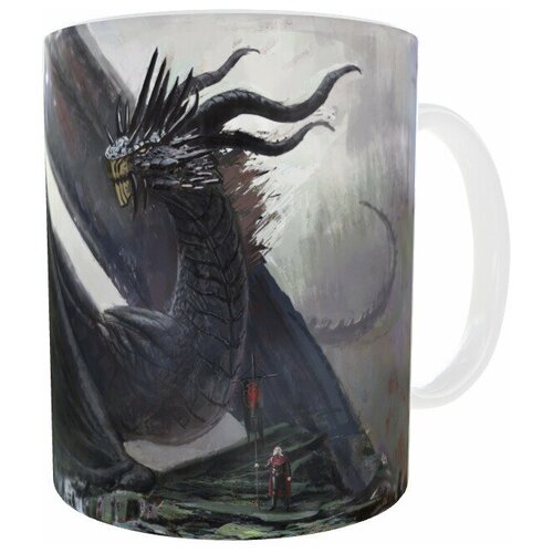 Кружка принт игра престолов 330 мл, 1 шт, Бой дракона