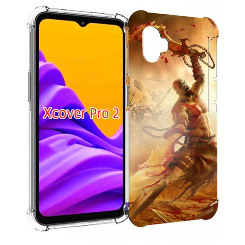 Чехол MyPads God Of War III для Samsung Galaxy Xcover Pro 2 задняя-панель-накладка-бампер чехол mypads god of war iii для samsung galaxy m04 задняя панель накладка бампер