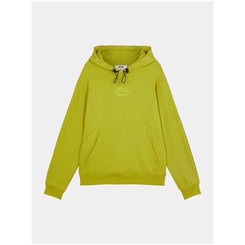 Худи MSGM Ls Adjustable Hood, светло-зеленый, L