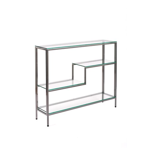 Столик туалетный 1012-CS clear серебряный AllConsoles 100x25x80