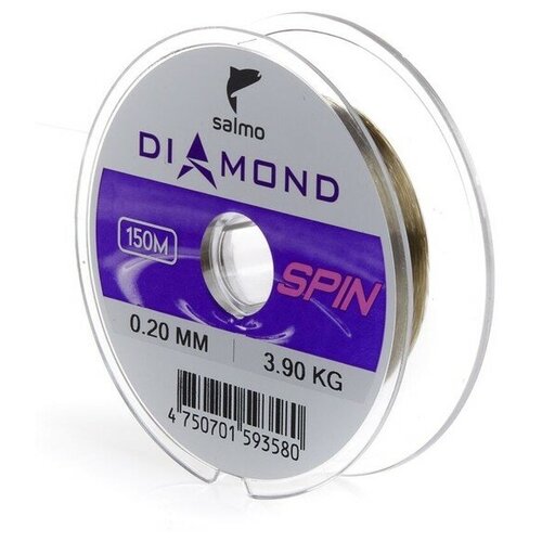 леска монофильная salmo specialist spin диаметр 0 45 мм тест 18 7 кг 150 м Леска Монофильная Salmo Diamond Spin 150/020