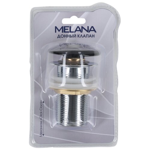 Донный клапан Melana MLN-330300MB черный матовый, без перелива