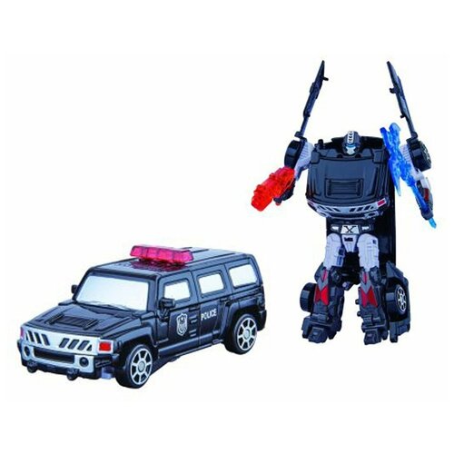 Трансформер Робот-Машина Полиция, металл Пламенный мотор 870753 пламенный мотор полиция 870270 синий красный белый