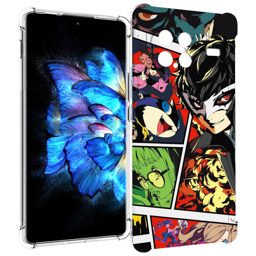 Чехол MyPads Persona 5 art для Vivo X Note 5G задняя-панель-накладка-бампер