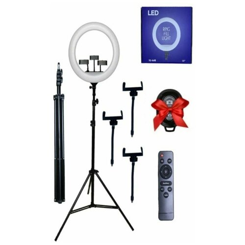 Лампа кольцевая светодиодная YQ-460A диаметр 46 см с пультом дистанционного управления Bluetooth-пульт в подарок Без штатива 299000₽