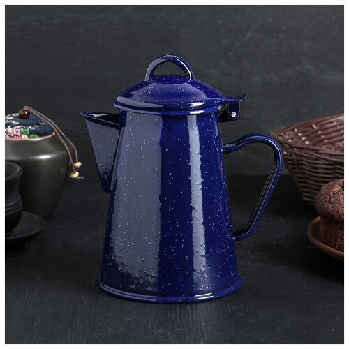 Кофейник Синий мрамор 800 мл 14х115х18 см цвет синий 5600₽