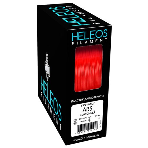 ABS пластик Heleos, 1.75 мм, красный