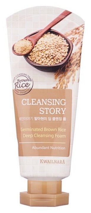 Пенка для умывания с бурым рисом Welcos Cleansing Story Foam Cleansing Germinated Brown Rice 120мл.