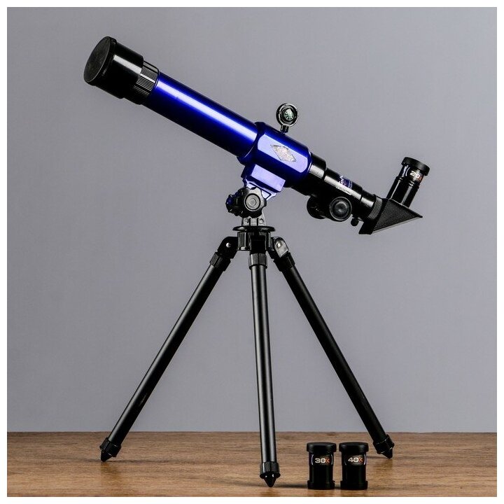 Телескоп КНР настольный х20, х30, х40, синий (159180)