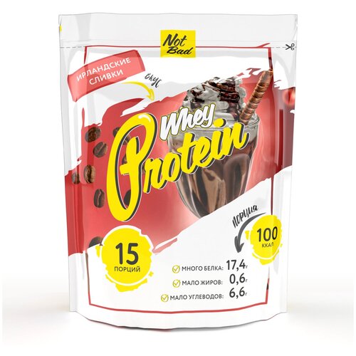 Протеин NotBad Whey Protein, 450 гр., ирландские сливки протеин bombbar pro keto whey 450 гр кето сливки шоколад