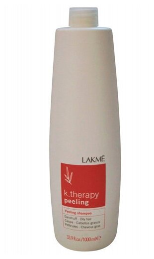 Шампунь против перхоти Lakme K.Therapy Peeling, для жирных волос, 1 л (без дозатора)