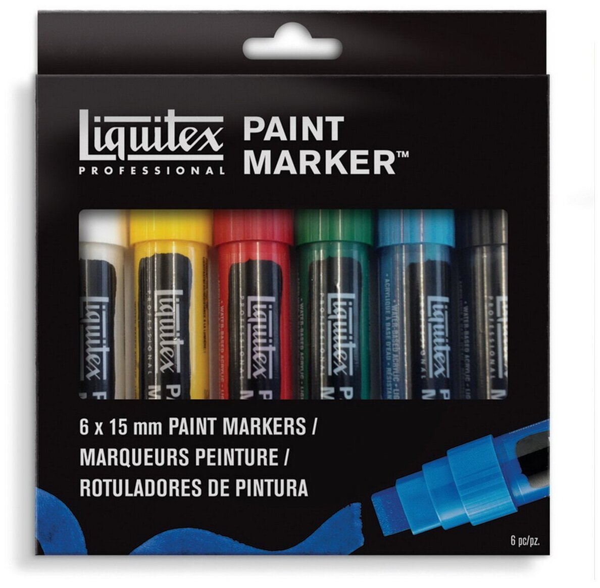 Liquitex Набор акриловых маркеров "Paint marker", Wide 15мм, 6цв sela25