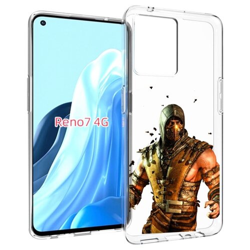 Чехол MyPads Mortal Kombat scorpion для OPPO RENO 7 4G задняя-панель-накладка-бампер