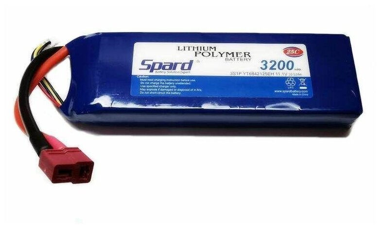 Аккумулятор Li-Po Spard 3200mAh, 11,1V, 25C, T‐plug