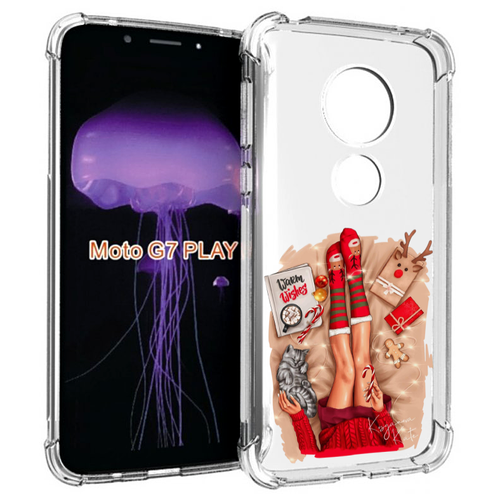 Чехол MyPads уютный-арт женский для Motorola Moto G7 Play задняя-панель-накладка-бампер
