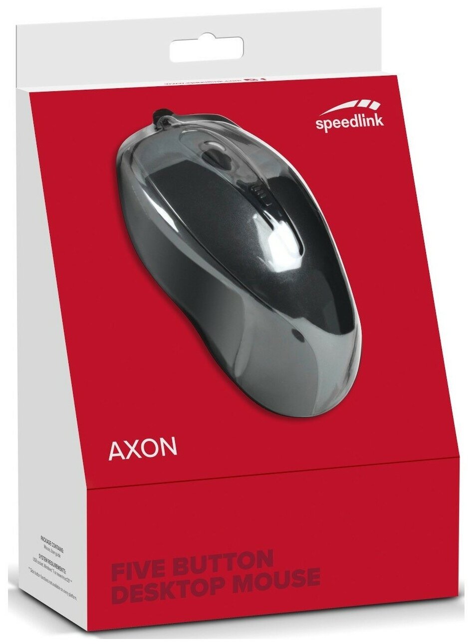 PC Мышь проводная Speedlink Axon Desktop Mouse USB grey (SL-6102-GY)
