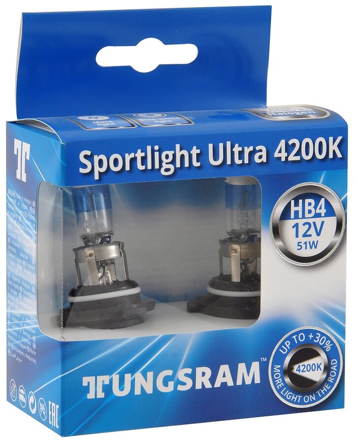 Лампы Tungsram HB4 12V 51W Sportlight Ultra 2шт