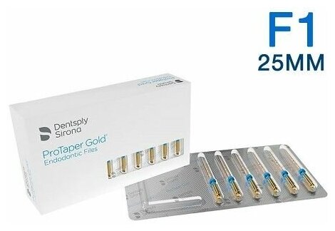 DENTSPLY SIRONA/Protaper Gold Машинные протейперы F1, длина 25 мм