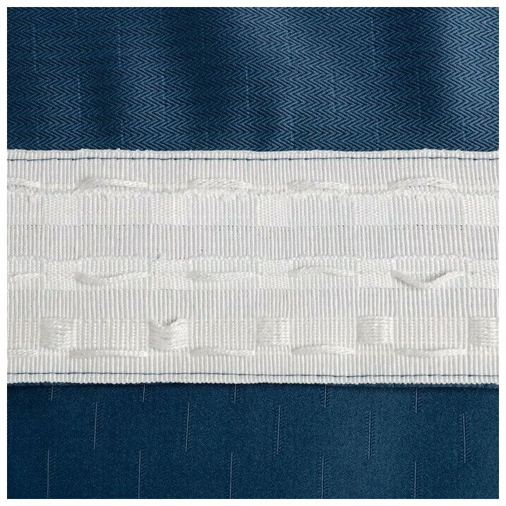 Штора портьерная Этель "Штрихи"цв.синий,на шторн.ленте 145*265 см,100% п/э - фотография № 3