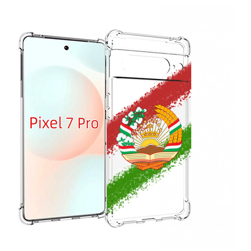 Чехол MyPads герб флаг Таджикистана для Google Pixel 7 Pro задняя-панель-накладка-бампер