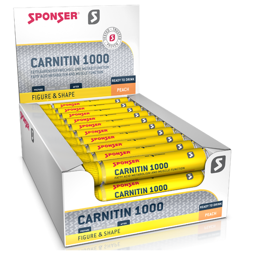 фото Карнитин жидкий sponser l-carnitine 1000 trinkampulle 30 x 25 мл, персик