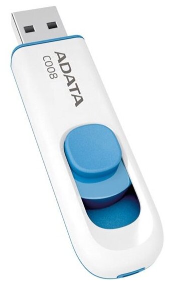 USB флешка Adata C008 64Gb white/blue USB 2.0