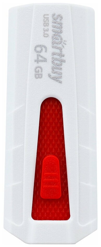 Флеш-накопитель USB 3.0/3.1 Gen1 Smartbuy 64GB IRON White/Red (SB64GBIR-W3)