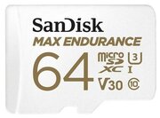 Флеш карта microSD 64GB SanDisk microSDXC Class 10 UHS-I U3 V30 Max Endurance Video Monitoring SDSQQVR-064G-GN6IA