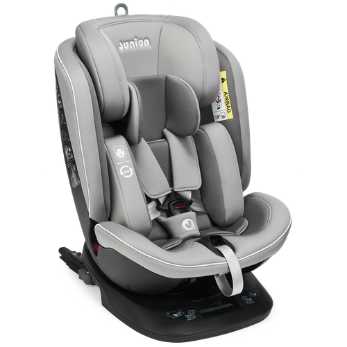 Автокресло JUNION Ebby группа 0+/1/2/3 (0-36 кг), Isofix, серый