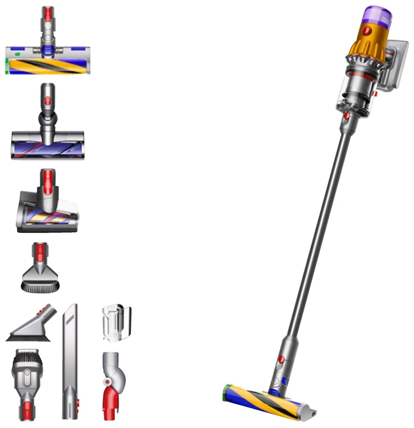 Пылесос Dyson V12 Slim Absolute, серебристый