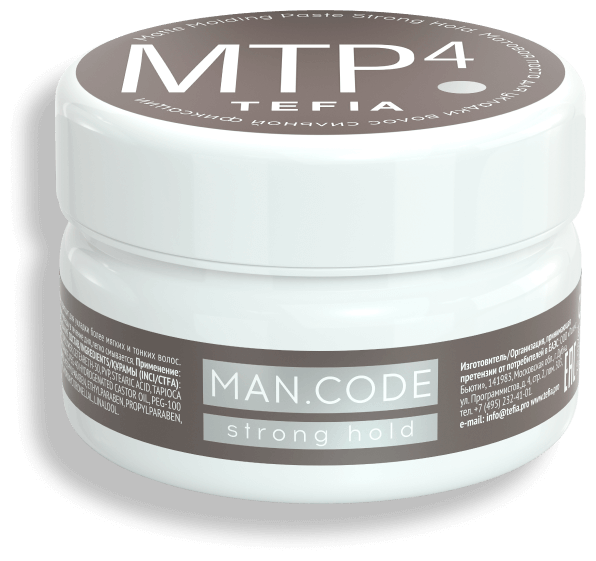 Tefia Матовая паста Man.Code Matte Molding Paste, сильная фиксация, 75 мл