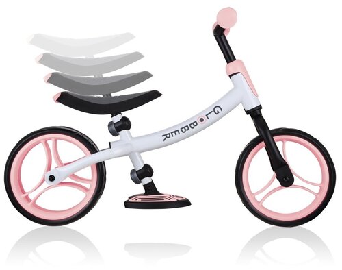 Беговел GLOBBER GO BIKE DUO, бело-розовый