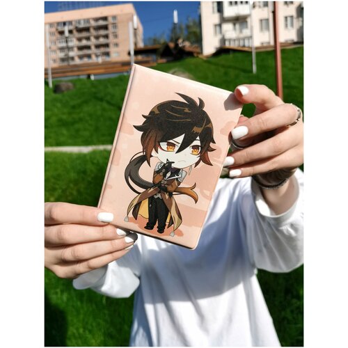 Обложка на паспорт с принтом аниме Геншин Импакт, Джун Ли / Genshin Impact / Чжун Ли