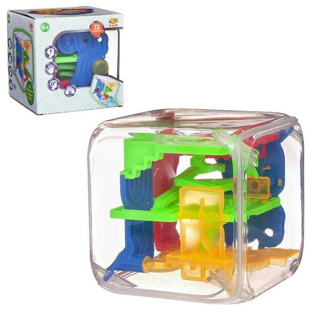 Головоломка Куб интеллектуальный 3D, 72 барьера, в коробке