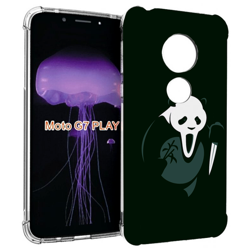 Чехол MyPads Панда-крик для Motorola Moto G7 Play задняя-панель-накладка-бампер