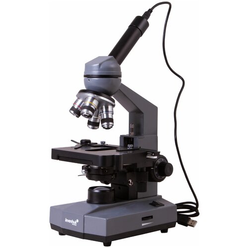 Микроскоп LEVENHUK D320L BASE серый/черный