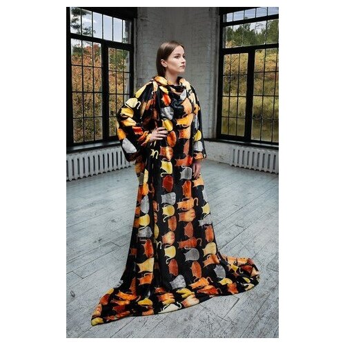 Плед с рукавами меховой GEKOKO Premium | плед-халат подарочный | цвет 