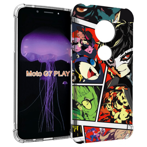 Чехол MyPads Persona 5 art для Motorola Moto G7 Play задняя-панель-накладка-бампер