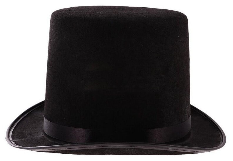 фото Сима-ленд Шляпа цилиндр взрослый черный Luxe
