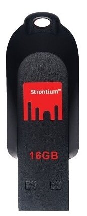 USB 2.0 Flash Drive 16GB Strontium DRIVE POLLEX черный/красный (SR16GRDPOLLEX)