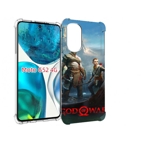 чехол mypads god of war кратос атрей для motorola moto g31 4g g41 4g задняя панель накладка бампер Чехол MyPads God Of War Кратос Атрей для Motorola Moto G82 / Moto G52 задняя-панель-накладка-бампер